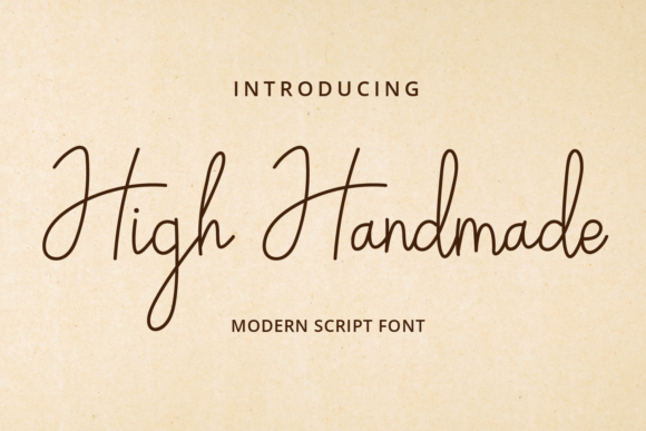 High Handmade Font: Elegant Script for Editorial Design