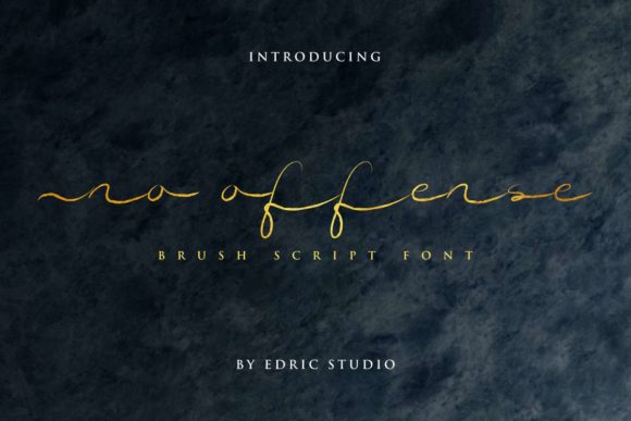 No Offense Font: Elegant Script for Creative Projects