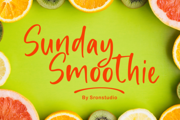 Sunday Smoothie Font for Creative Marketing