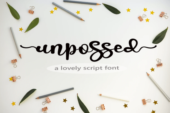Unpossed Font: Elegant Script for Editorial Design